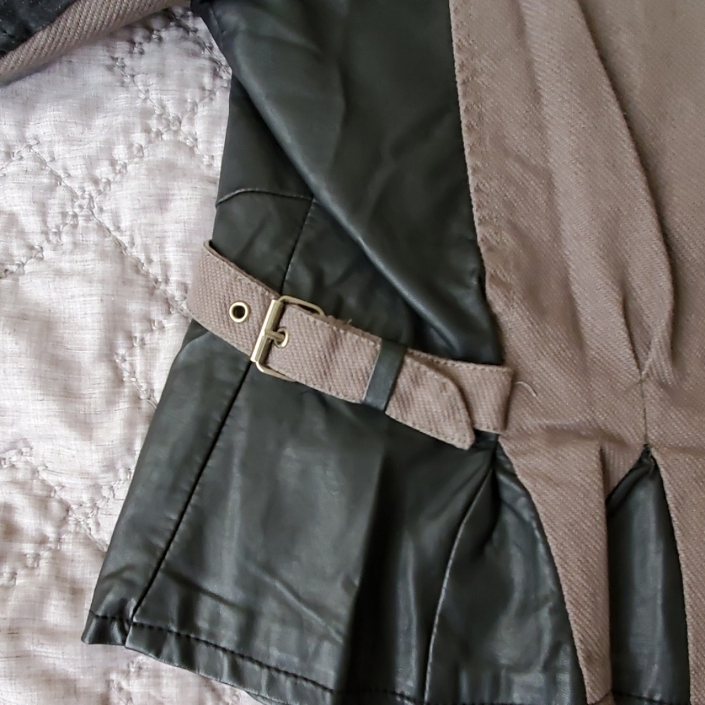 GRACIA bicker jacket black leather and jeans mixed - Picture 4 of 8